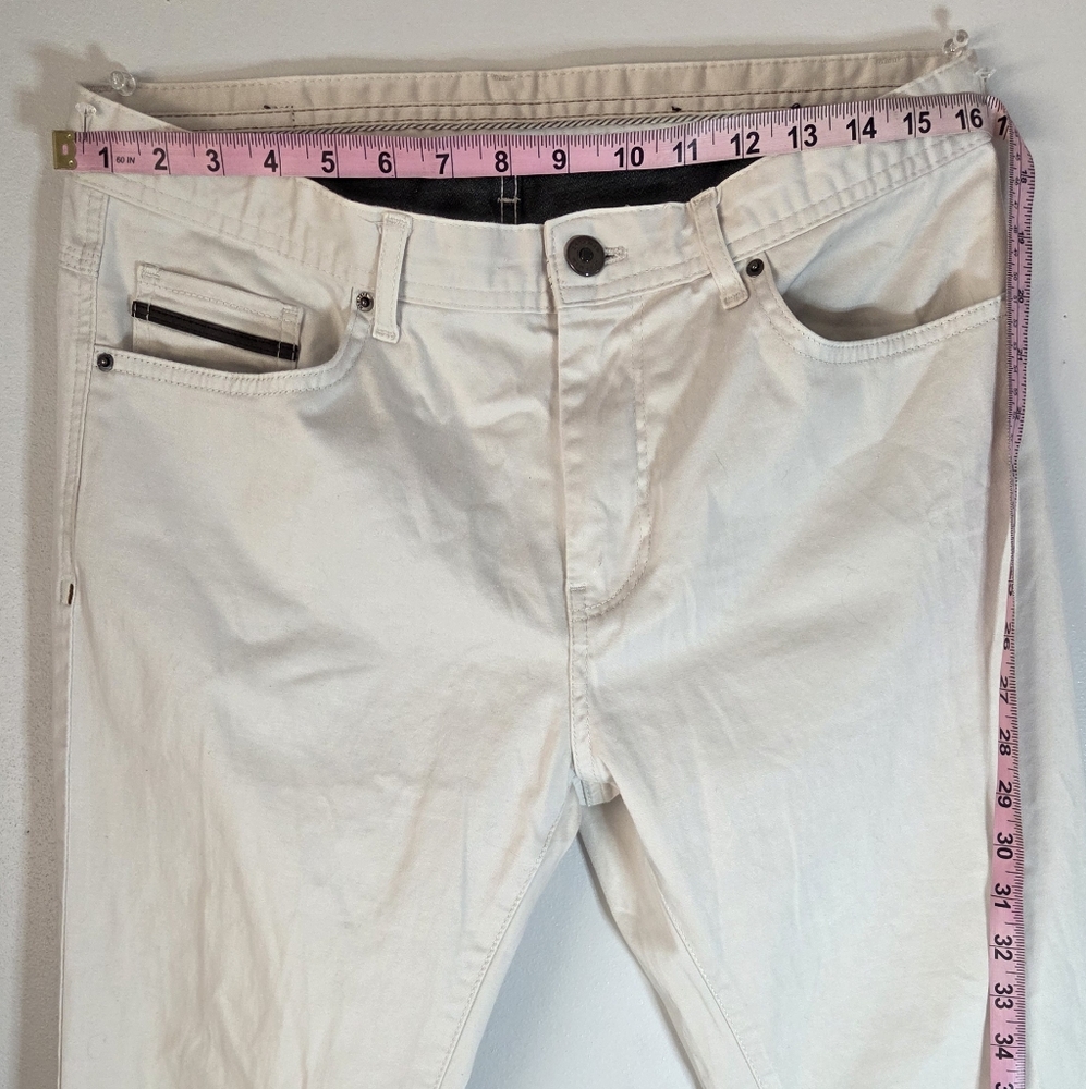 Zara Man White Basic Collection Pants - image 8